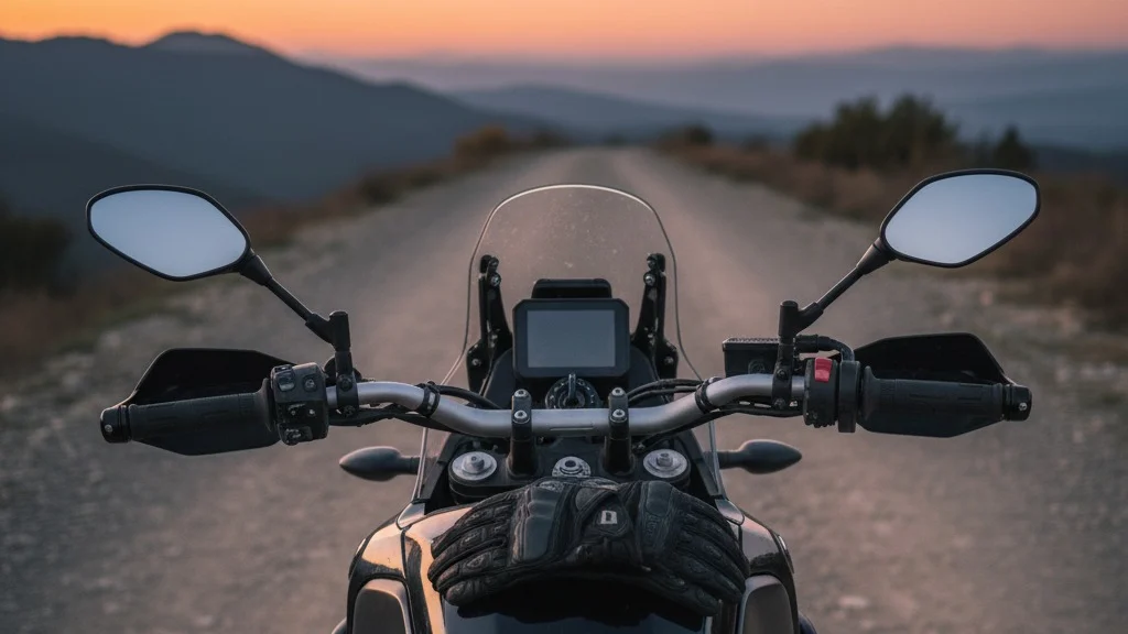 Ajuste de paramano cerrado con llave allen mostrando 1–2 mm de holgura frente a la bomba de freno.